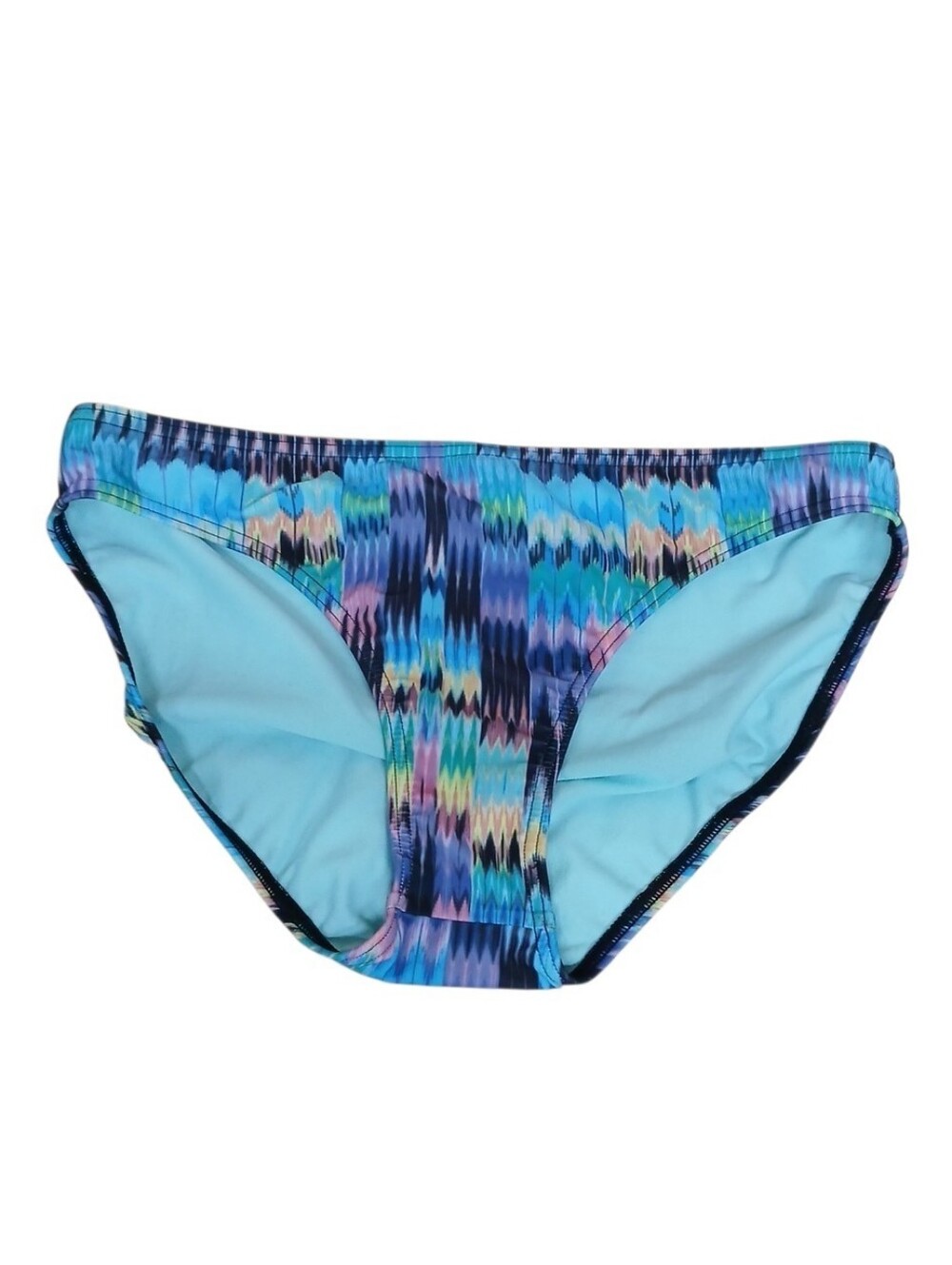 Prana Multicolor Blue Patterned Swim Bikini Bottoms Size Medium